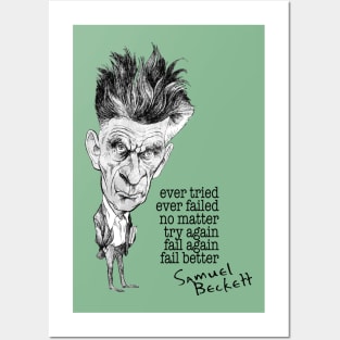 Samuel Beckett - Fail Better Posters and Art